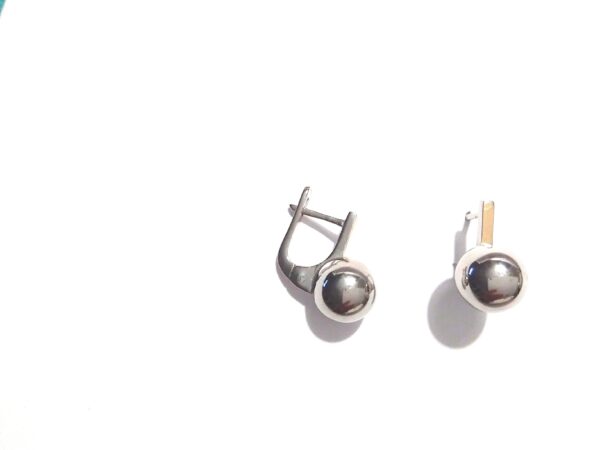 PENDIENTES DE PLATA DE LEY Y ORO - Imagen 2