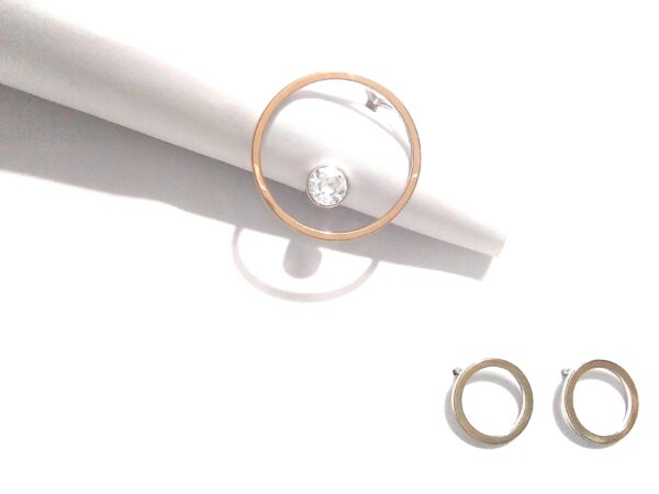 PENDIENTES PLATA DE LEY Y ORO - Imagen 2