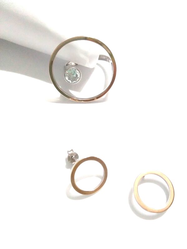 ANILLO PLATA DE LEY Y ORO - Imagen 2