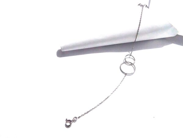 GARGANTILLA PLATA CON COLGANTE DE 3 AROS LISOS - Imagen 3