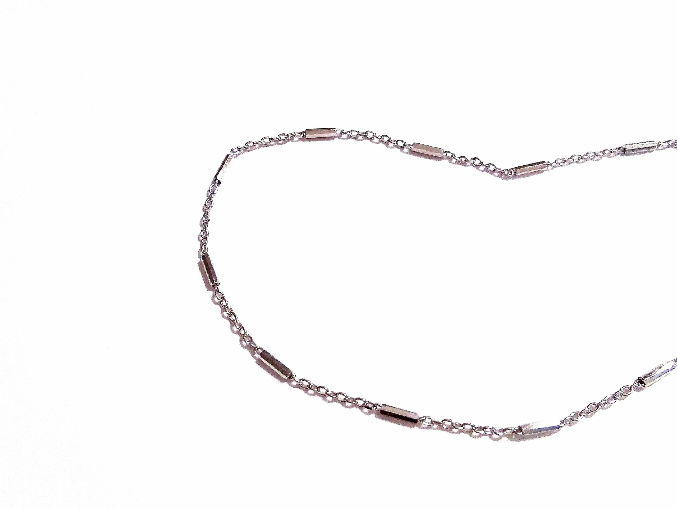 GARGANTILLA PLATA CON BARRITAS PLATA