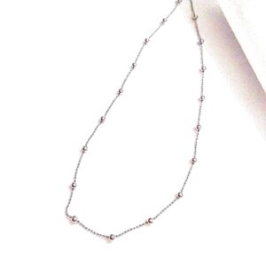 GARGANTILLA PLATA CON BOLITAS