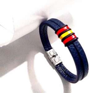 PULSERA CUERO BANDERA