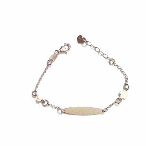 PULSERA PLATA CON PERLA Y FLOR