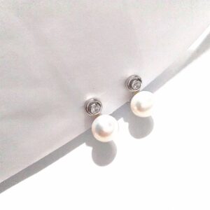 PENDIENTES PLATA Y PERLA